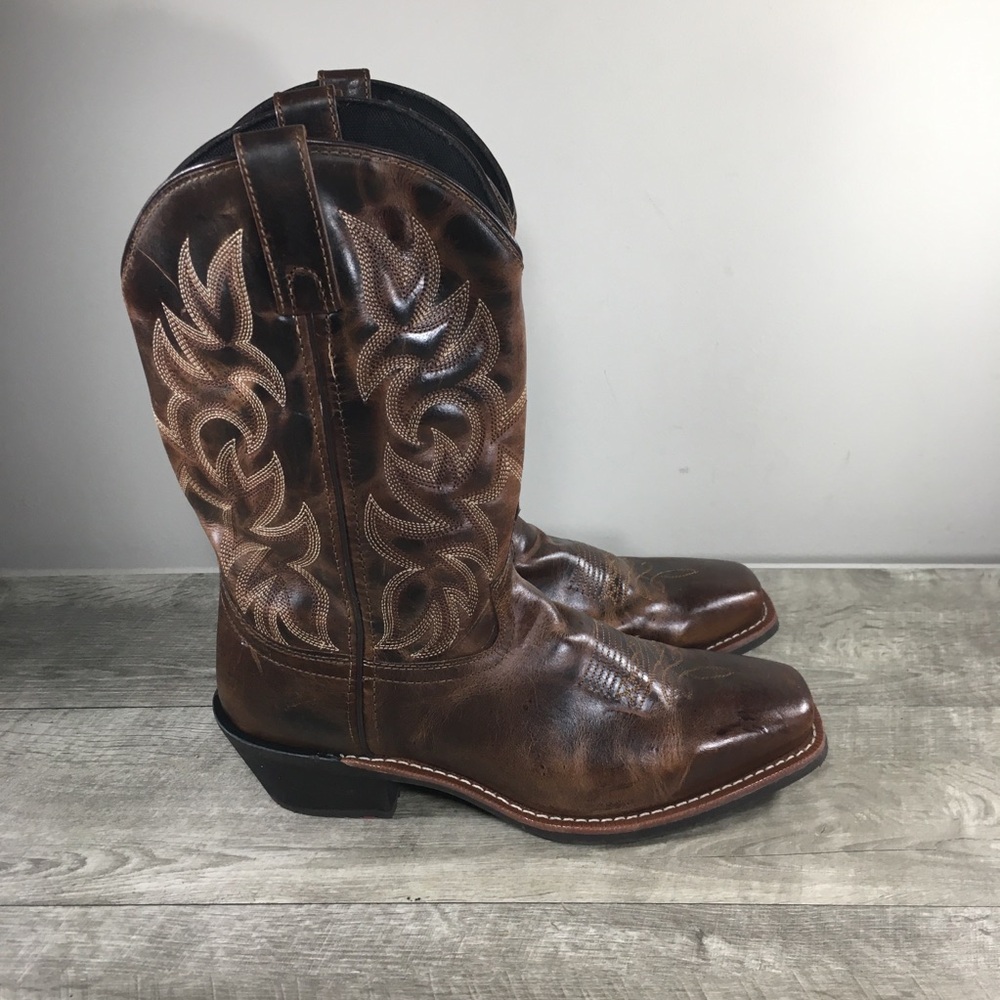 Laredo 68354 Breakout Rust Brown Leather Men's Cowboy Western Mens Boots Size 11